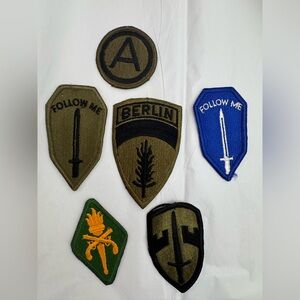 Military-Style Embroidered Patch Pack - Olive, Blue, Green, Black